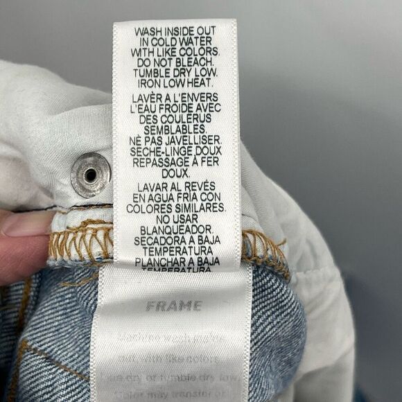 Frame Barkley Cotton Stretch L’ Homme Skinny Distressed Denim Jeans Size 32 - Picture 8 of 9